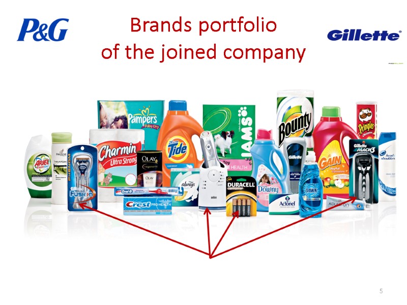 Brands portfolio  of the joined company 5